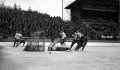 An action shot from the Great Britain-Hungary match.