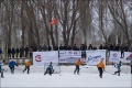 A panoramic view of the game being played.