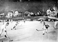 A photo from the Germany-Switzerland match. Note Oscar Auckenthaler in the foreground to the right.