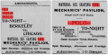 Advertisements for ice polo games scheduled to be played on April 27 and 28, respectively (left-right).