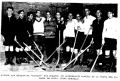 An image from the March 1, 1925, edition of Blanco y Negro, of two teams from a match played as part of "La Fiesta del Palacio de Hielo".