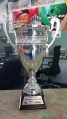 The cup awarded to the inaugural league champions in 2014.